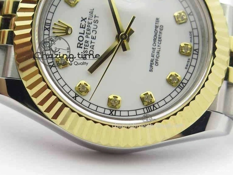 MiroTime 0304 DateJust II 41mm SS YG BP Maker Best Edition White Diam Dial On Jubilee Bracelet A ModernLook 3663